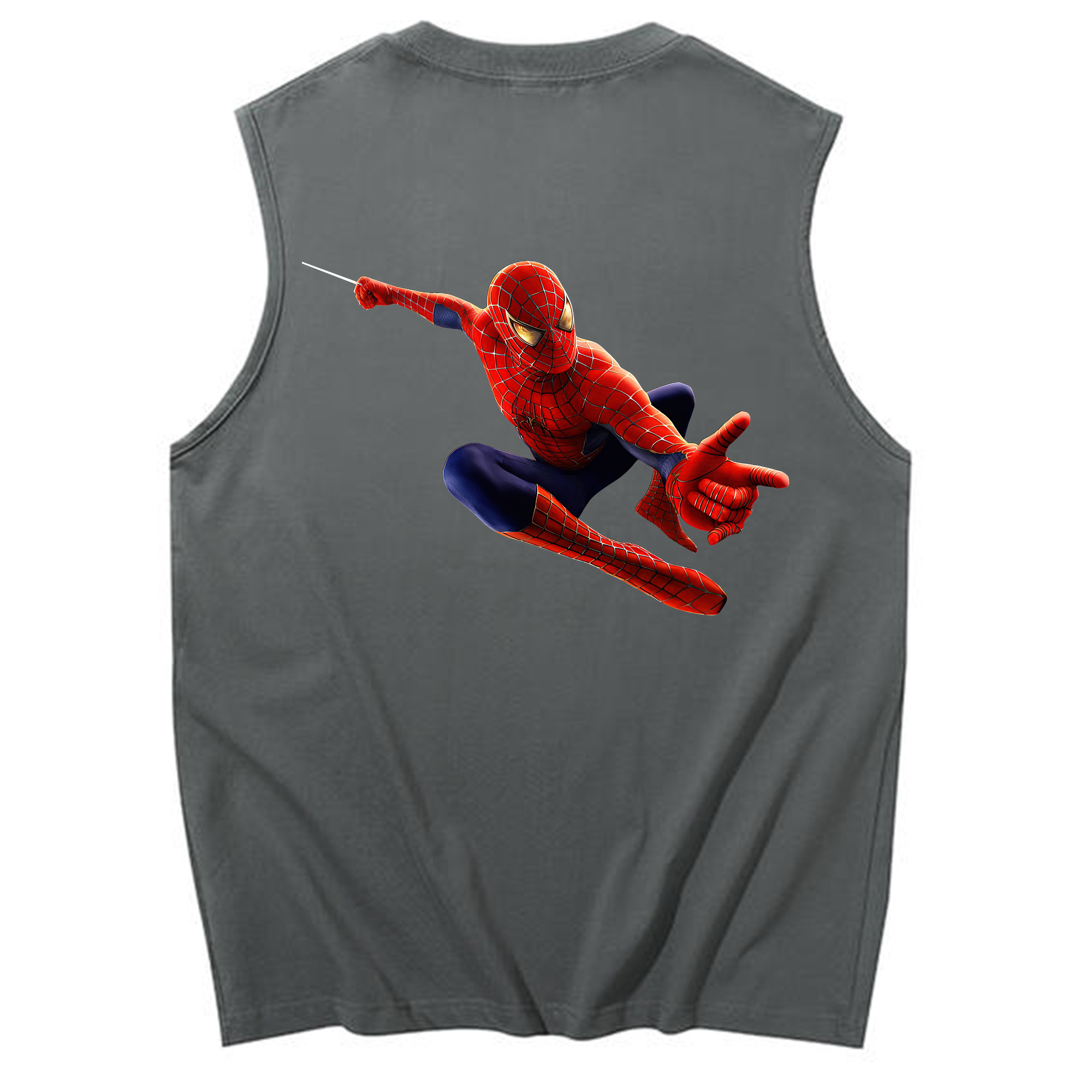 （画像用） Spider Man スパイダーマン コットン100％タンクトップ（背面プリント）